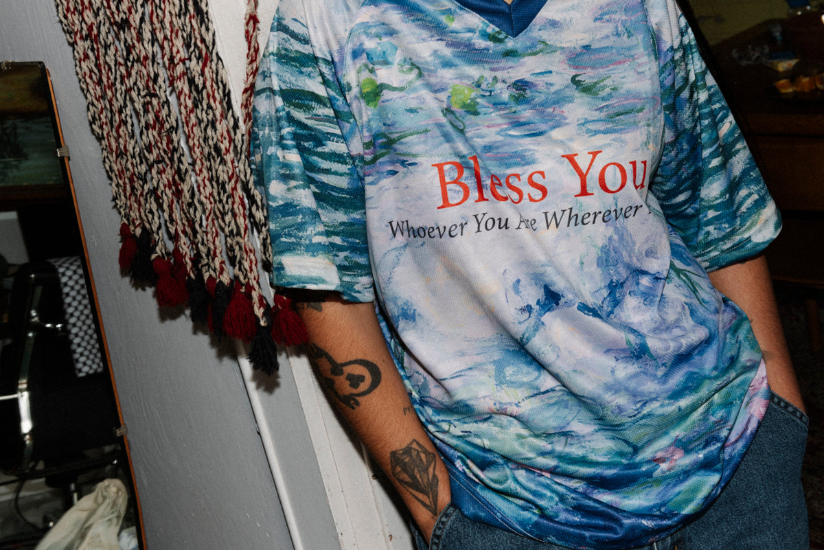 Bless You Football Jersey (Waterlily)