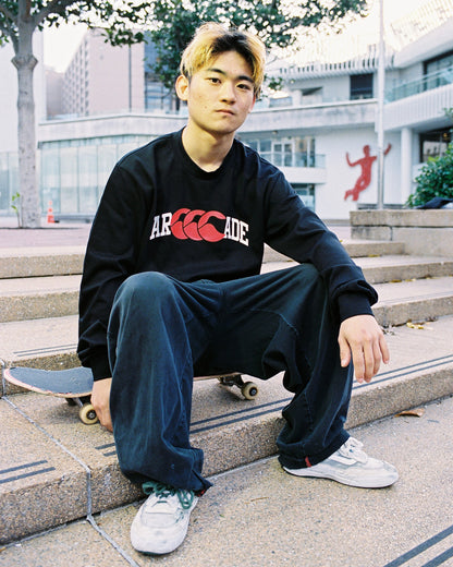 Arcade x Canterbury LS Tee – Black —